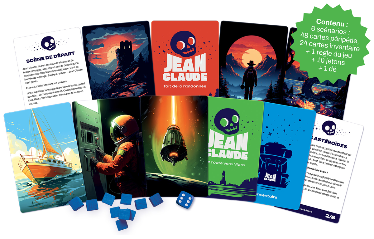 Différents decks d'aventures de Jean Claude